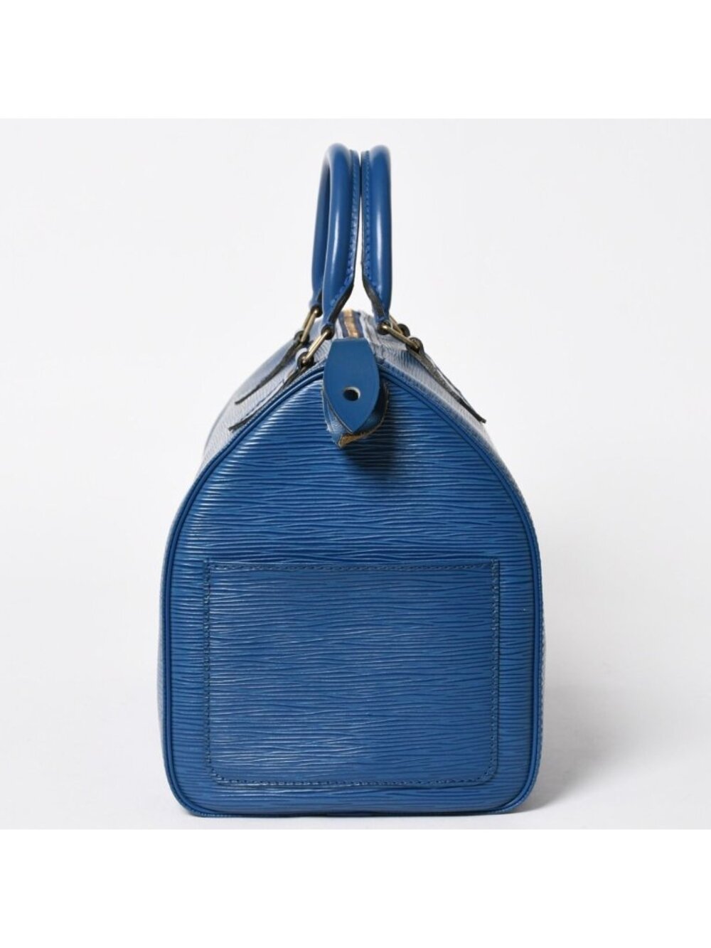 Louis Vuitton Speedy 30 Epi Boston Bag Leather Toledo Blue Gold - Picture 4 of 16